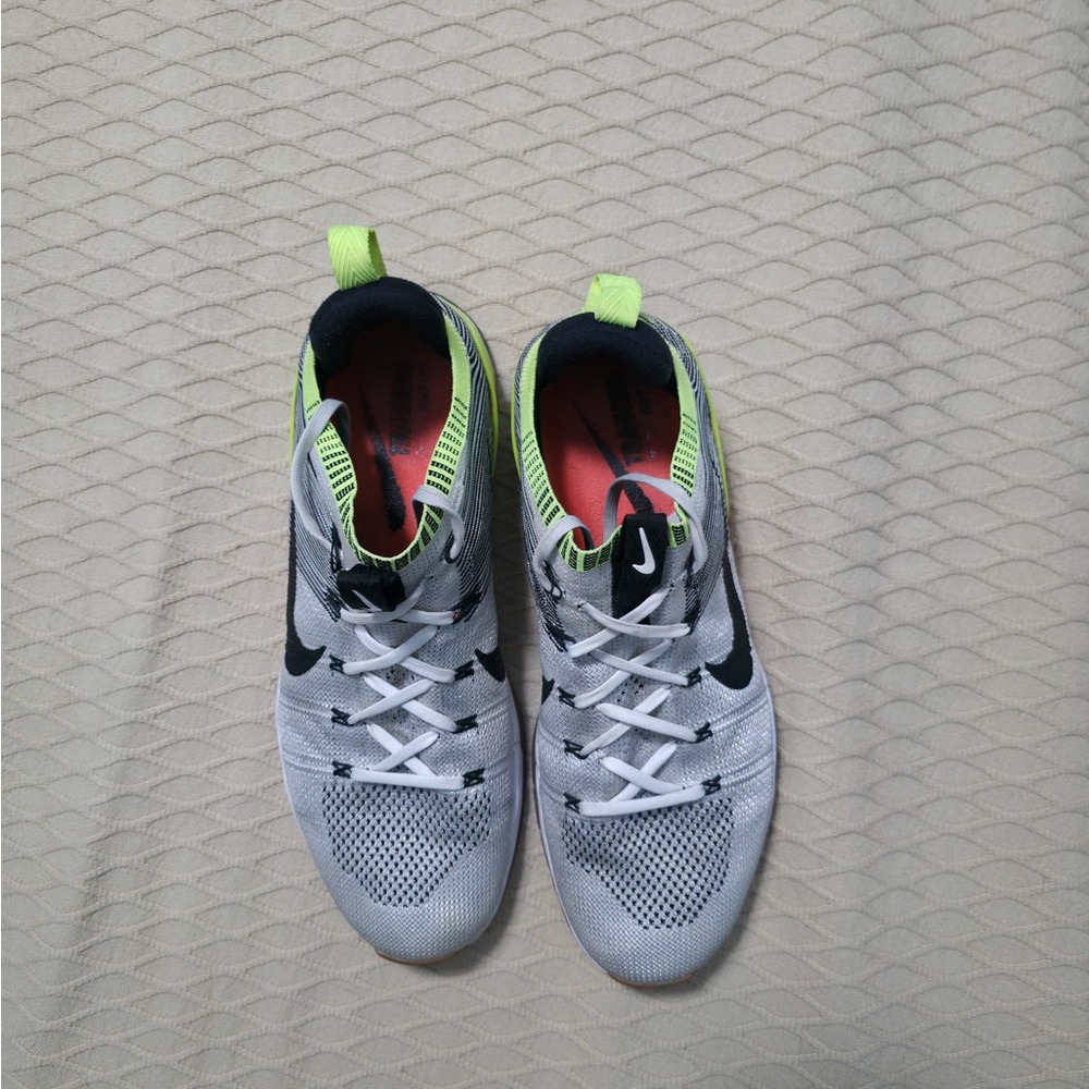 Nike Metcon DSX Flyknit 2 Sneakers - Gray and Neon Green and Black